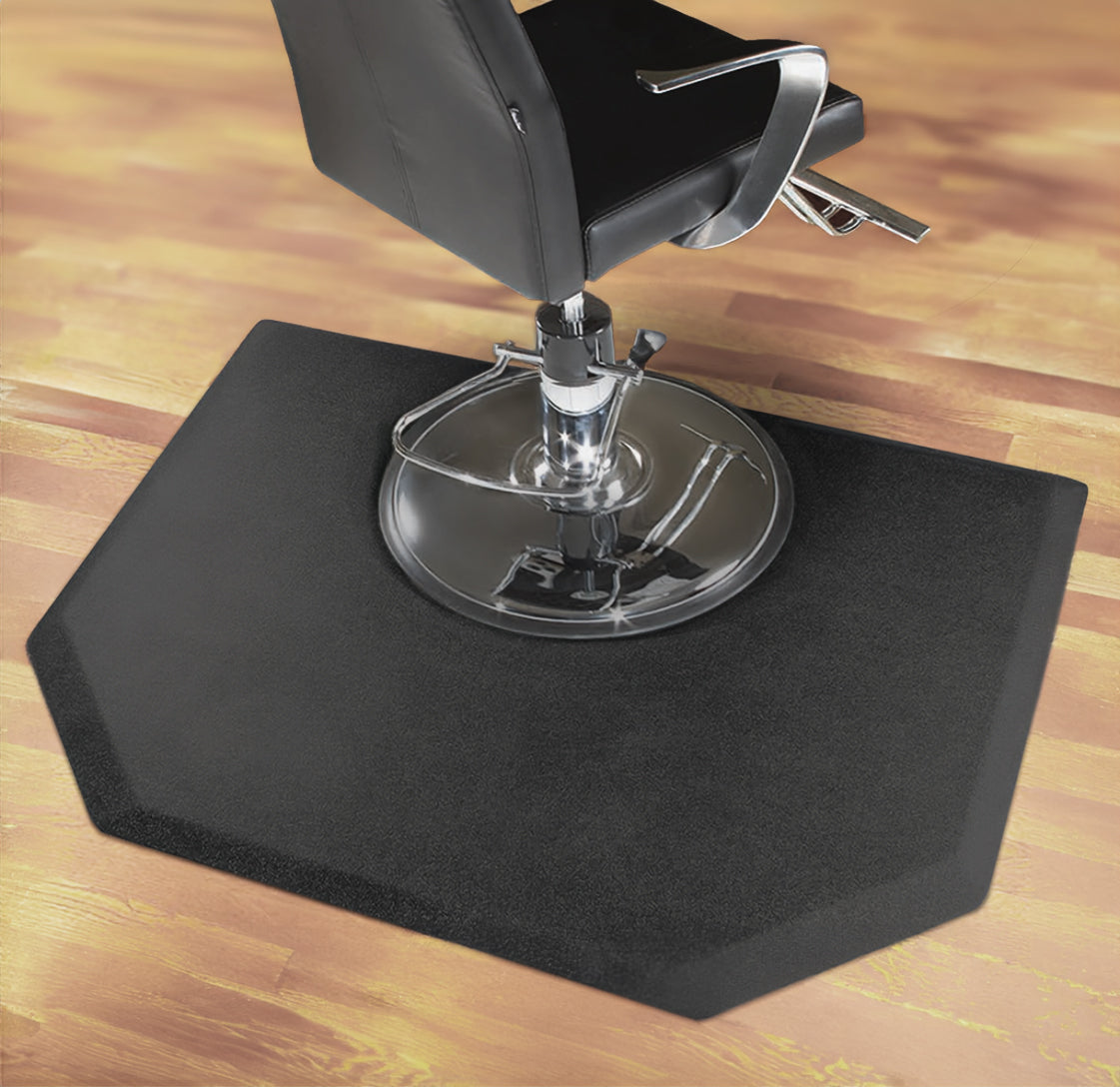 Granite Steel Mat with salon chair on top