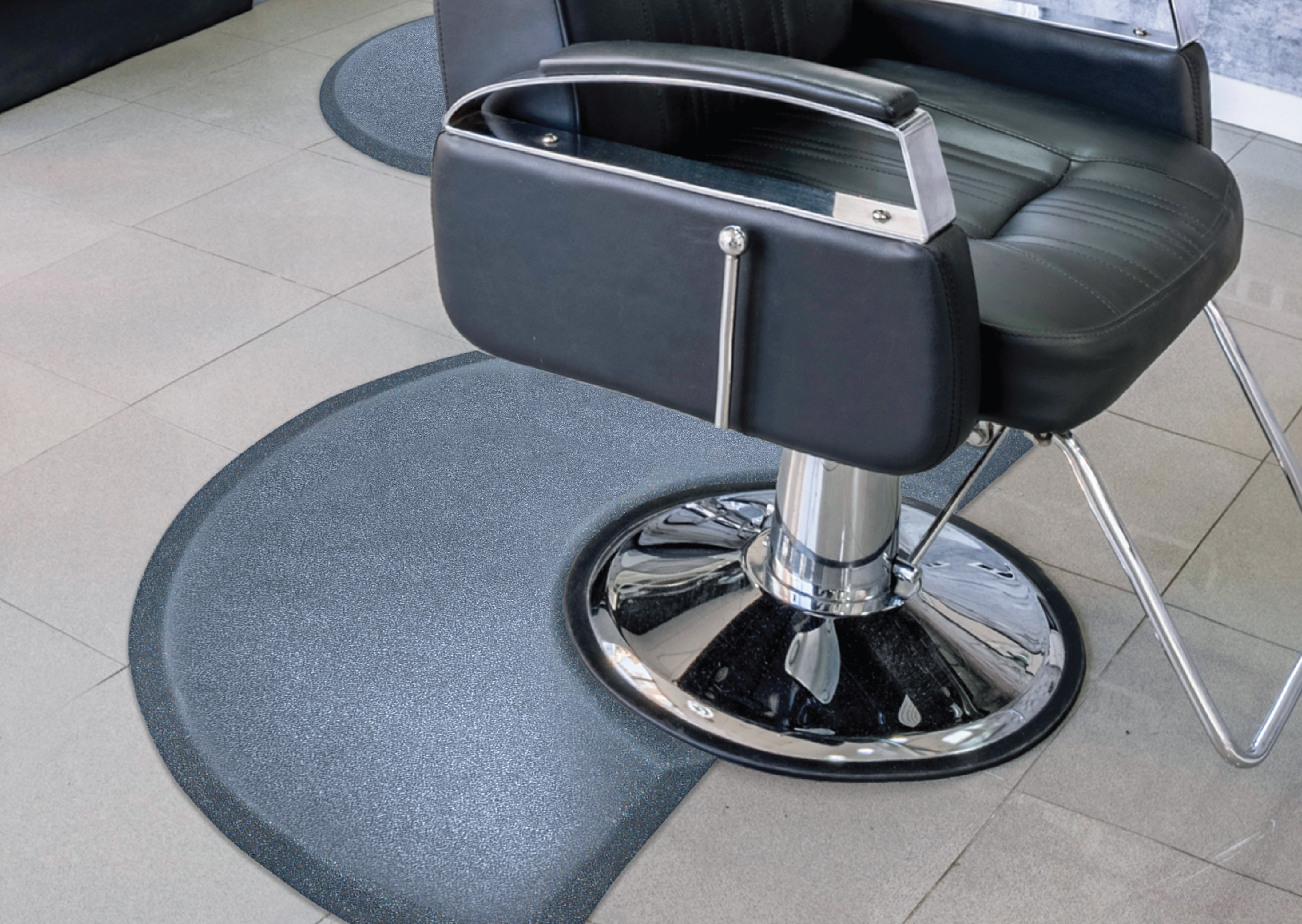 Salon chair on granite sapphire WellnessMat